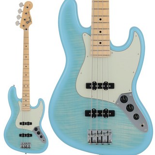 Fender 2024 Collection Hybrid II Jazz Bass Flame Maple Top (Celeste Blue)