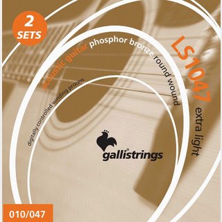Galli Strings LS1047DS Extra Light 2Set エクストラライトゲージ・アコースティック弦 イタリア製 【池袋店】