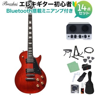 Bacchus DUKE-STD A-RED エレキギター初心者14点セット 【Bluetooth搭載アンプ付き】
