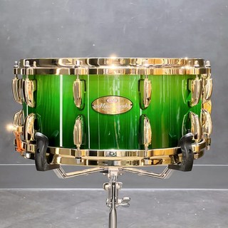 Pearl Masterworks Snare Drum 14×6.5 - Emerald Fade over White Sycamore w/Gold Parts [MWA1465SG]