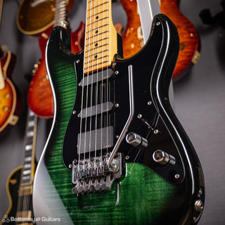 Valley Arts {BUG} Custom Pro USA - Green Sunburst - " 1P Flame Maple Body!! " (1992年製)