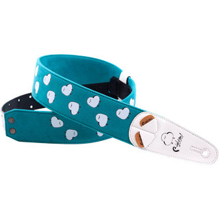 雪の妖精と称される小鳥“シマエナガ”が描かれたギター・ストラップが