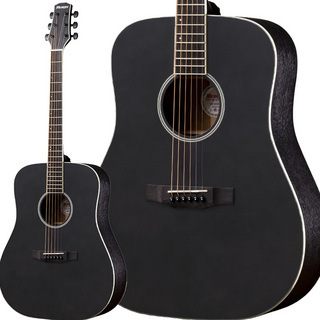 MorrisM-021 BLK (ブラック) アコースティックギター トップ単板 ソフトケース付属