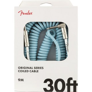 FenderORIGINAL SERIES COIL CABLE 30FEET (DAPHNE BLUE)(#0990823006)