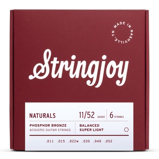 Stringjoy Naturals (Acoustic) | Super Light Gauge (11-52) Phosphor Bronze