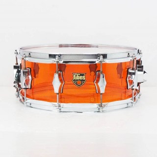 Fibes【USED】 Crystalite Amber 14×5.5 Acrylic Snare Drum　[Made In U.S.A]