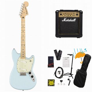 Fender Player Mustang Maple FB Sonic Blue Marshall MG10アンプ付属エレキギター初心者セットR【WEBSHOP】