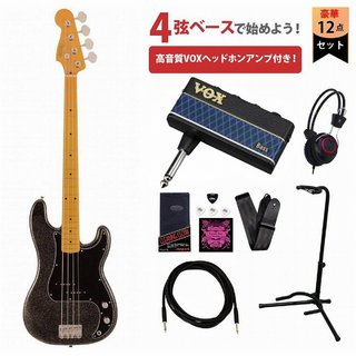 Fender J Precision Bass Maple FB Black Gold VOXヘッドホンアンプ3付属エレキベース初心者セットR【WEBSHOP】