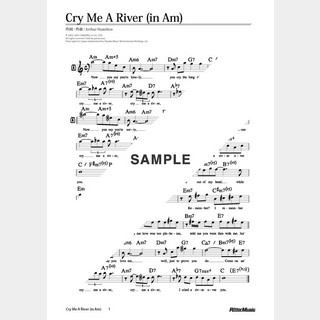 楽譜Cry Me A River（in Am）