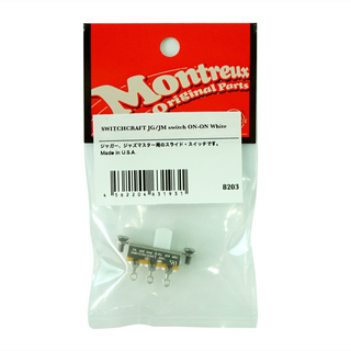 MontreuxSWITCHCRAFT JG/JM switch ON-ON White No.8203 ジャガー/ジャズマスター用スライドスイッチ ギターパーツ