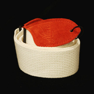LM PRODUCTS Natural Cotton & Suede Leather Ends ALMJP, Red