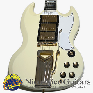 Gibson Custom Shop 2021 Historic Collection 60th Anniversary 1961 Les Paul SG Custom w/ Sideway Vibrola VOS (Polaris Wh