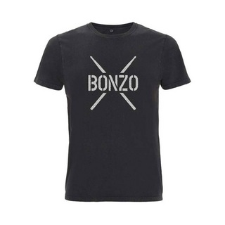 Promuco PercussionPOSJBTS3S Sサイズ Tシャツ John Bonham T-Shirt BONZO STENCIL Black
