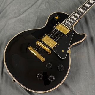 BUSKER'S BLC-500 BLK レスポールカスタム ステンレスフレット エレキギター ブラック ゴールドパーツ 黒BLC500