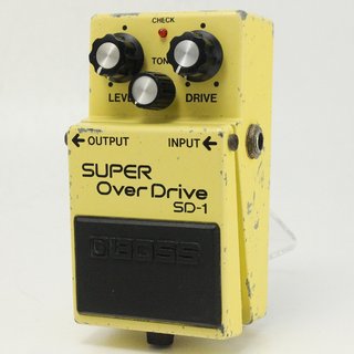BOSS SD-1 日本製 艶あり 4558DD 箱付き美品 ACA電源 BOSS SD-1 SUPER OverDrive ACA電源 旧基板 日本製 1985年
