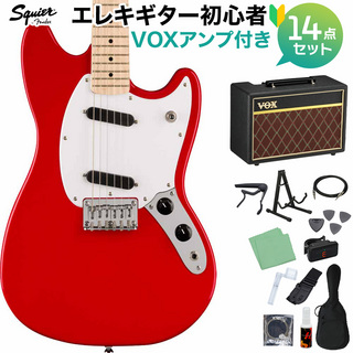 Squier by Fender SONIC MUSTANG Torino Red エレキギター初心者14点セット【VOXアンプ付き】 ムスタング