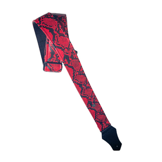 Get'm Get'm Electric Snake 2" Guitar Strap, Red Snake