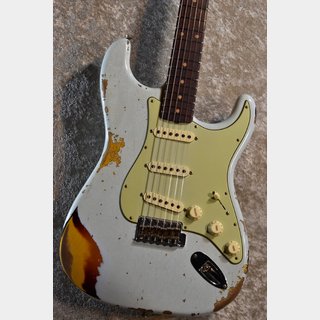 Fender Custom Shop 1960 Stratocaster Heavy Relic Aged Sonic Blue over 3CS CZ572736【漆黒指板個体!】