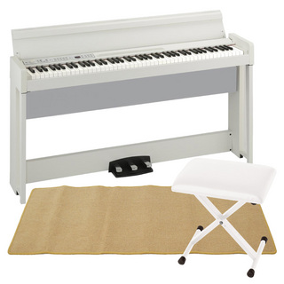 KORGコルグ C1 AIR WH 電子ピアノ KORG PC-110-WH X型キーボードベンチ ピアノマット（クリーム）付きセット