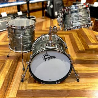 Gretsch 【現物画像】GB-J483-301 Grey Oyster 【バス、フロアタム、タムタムの3点セット+タムホルダー&ベース】