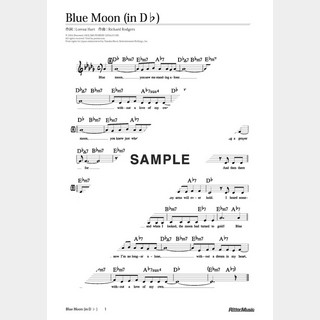 楽譜 Blue Moon（in D♭）