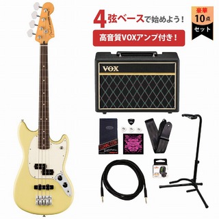 Fender Player II Mustang Bass PJ Rosewood Fingerboard Hialeah Yellow フェンダー VOXアンプ付属エレキベース初