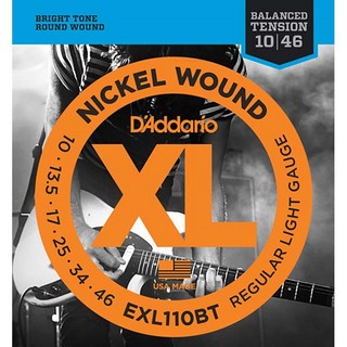 D'Addario XL Nickel Electric Guitar Strings EXL110BT (Balanced Tension Regular Light/10-46)