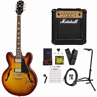 EpiphoneInspired by Gibson ES-335 Figured Raspberry Tea Burst MarshallMG10アンプ付ギターセット