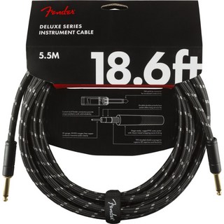 Fender Deluxe Series Instrument Cable Straight/Straight 18.6' (Black Tweed) (#0990820080)