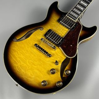 Ibanez AM93QM AYS Antique Yellow Sunburst セミアコギター エレキギター