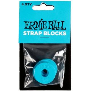 ERNIE BALL #5619 STRAP BLOCKS 4PK - BLUE (4枚入り)