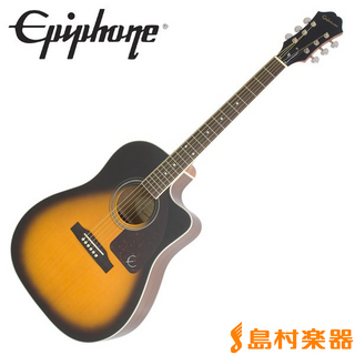 Epiphone AJ-220SCE VS(ビンテージサンバースト) エレアコギター トップ単板