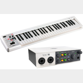 Roland A-49 WH + Universal Audio / VOLT2 セット MIDIキーボード+ USBオーディオインターフェース DTMセット【WE