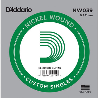D'Addario NW039 アコギ／エレキギター兼用弦 XL Nickel Round Wound 039 【バラ弦1本】