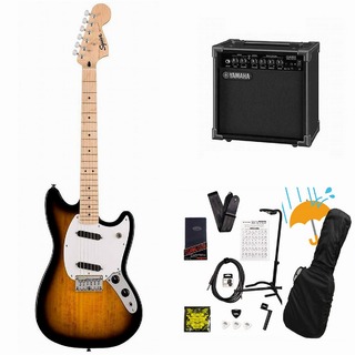 Squier by Fender Sonic Mustang Maple FB WH PG 2-Color Sunburst YAMAHA GA15IIアンプ付属初心者セットR【WEBSHOP】