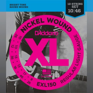 D'Addario EXL150 NICKEL WOUND 12-String/Super Light (.010 - .046)【12弦】