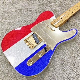 Fender Buck Owens Telecaster Maple Fingerboard / Red, Silver and Blue Sparkle 【新製品】