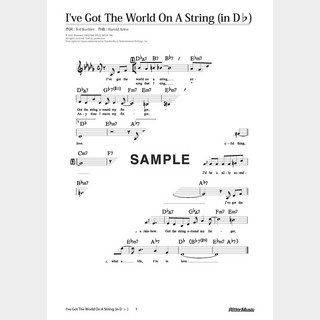 楽譜I’ve Got The World On A String（in D♭）