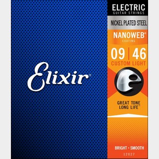 Elixir NANOWEB with ANTI-RUST #12027 Custom Light 09-46 エレキギター弦【横浜店】
