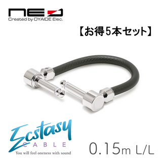 OYAIDE (オヤイデ電気) 【お得5本セット!!】NEO Ecstasy Cable 0.15m L/L《パッチケーブル》