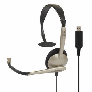 KOSSCS95-USB 片耳タイプ コミュニケーションヘッドセット USBプラグ