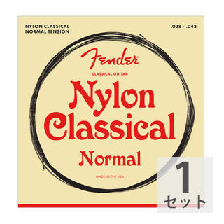 Fenderフェンダー Nylon Acoustic Strings 100 Clear/Silver Tie End Gauges 028-043 クラシックギター弦