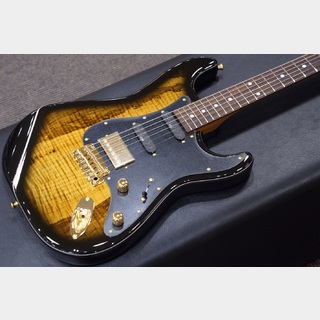 Kz Guitar Works 【月末SALE】ST Trad 22 Custom Spolted Flamed Maple Top / Black Burst【カスタムオーダーモデル】