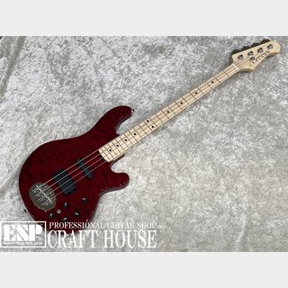 Lakland SL44-94 Deluxe Poplar Burl / Burgundy Translucent