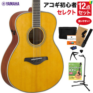 YAMAHA FS-TA VT アコースティックギター 教本付きセレクト12点セット 初心者セット 生音リバーブ エレアコ