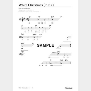 楽譜 White Christmas（in E♭）