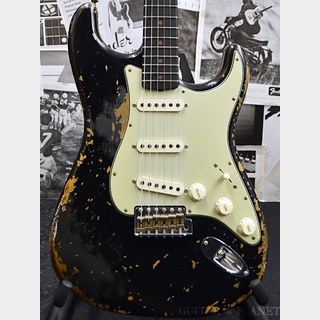 Fender Custom ShopGuitar Planet Exclusive 1961 Stratocaster Heavy Relic -Black over Charcoal Frost Metallic- 2023USED!