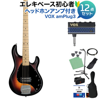 Sterling by MUSIC MANSTINGRAY RAY5 VSBS 5弦ベース初心者12点セット 【ヘッドホンアンプ付】 アクティブ