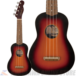 Fender Acoustics Venice Soprano Uke, Walnut Fingerboard, 2-Color Sunburst (ご予約受付中)