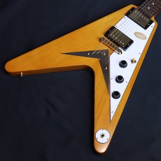 Epiphone Inspired by Gibson Custom 1958 Korina Flying V (White Pickguard) Aged Natural 【横浜店】